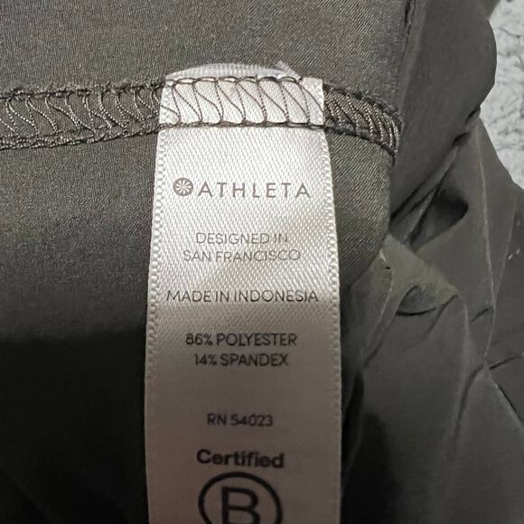 Athleta Pants Womens 14 Tall Chelsea Cargo Gray Zip Pocket Stretch - Picture 6 of 10